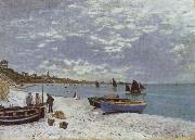 Claude Monet The Beach at Saint-Adresse France oil painting artist
